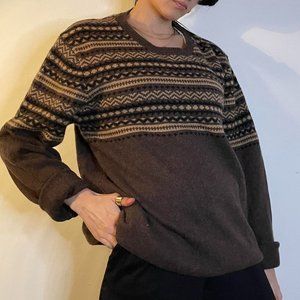 NWT brand new with tag BASS men's L brown knit sweater